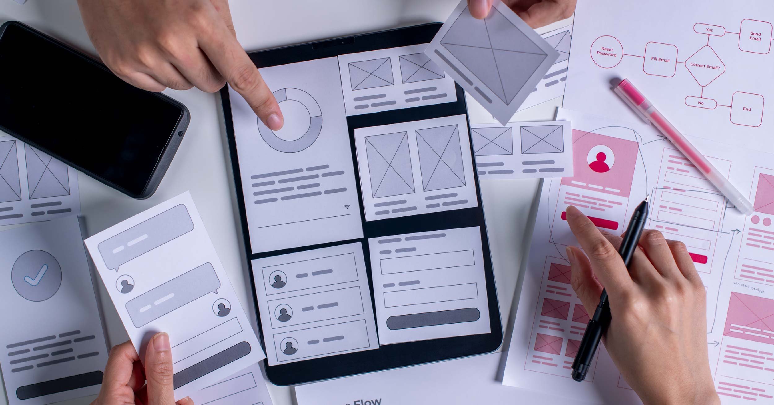 Web-designers-prioritizing-results-driven-design-during-wireframing