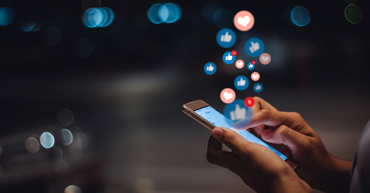 image of someone getting likes on linkedin posts via their mobile device