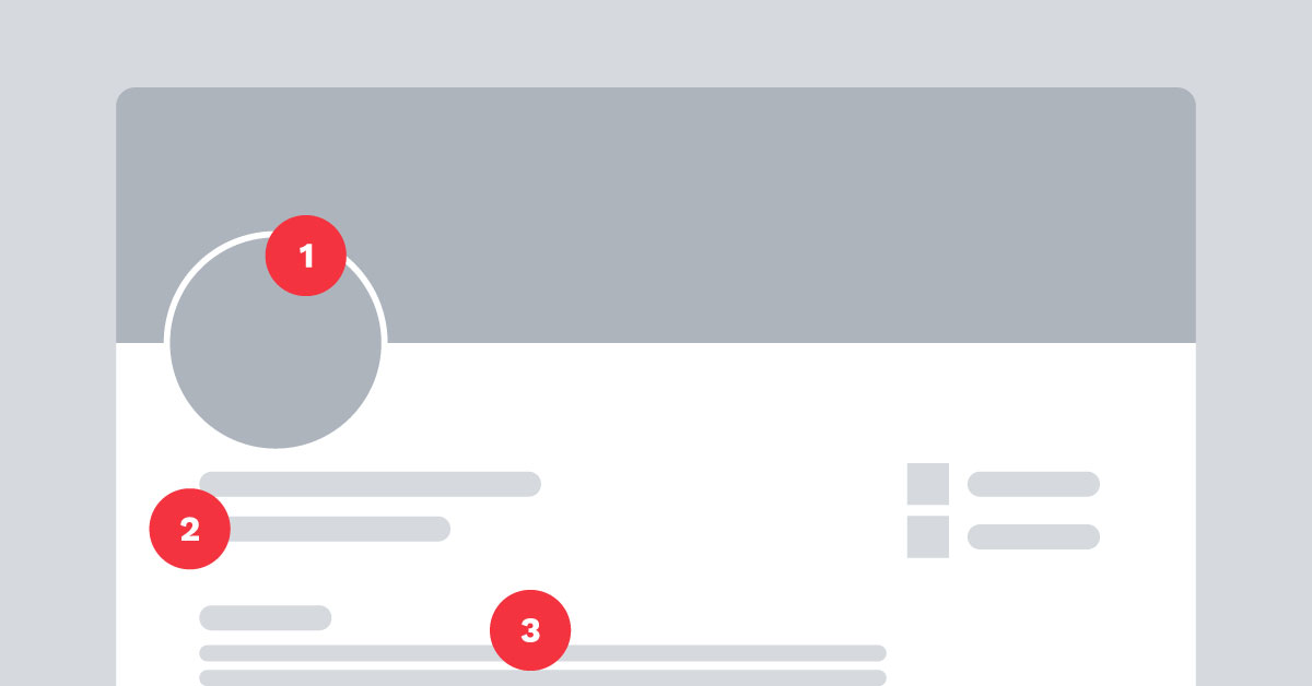 graphic showing the essential pieces of a linkedin profile picture