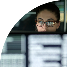 woman testing numbers to identify web traffic and analyze visitors