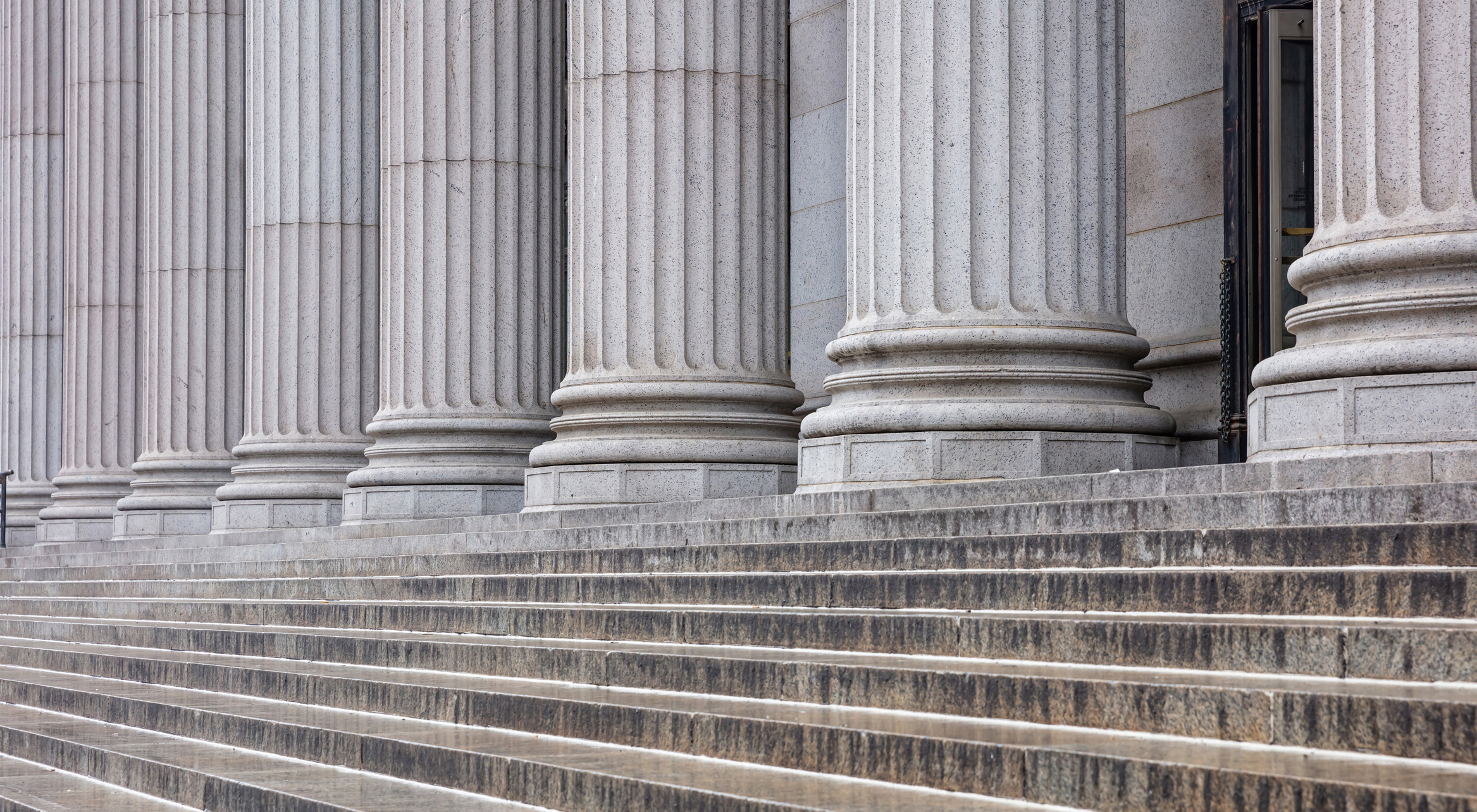 Pillars in front of a building representing content pillars