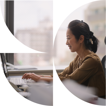 a woman on a laptop turning leads into customers